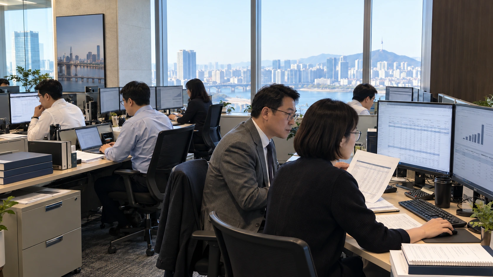 재무·기업가치평가 업무 환경 이미지